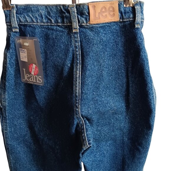 Vintage Lee Girls Jeans 12 23x27 Banded Yoke Relaxed Fit Pepper Wash New Tags - Picture 4 of 6